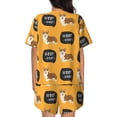 thumbnail image 3 of Kdxio Corgi Print Pajamas Sets for Women Short-Sleeved Pjs with Lounge Shorts Two Piece Sleepwear S-4XL, 3 of 9