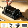 thumbnail image 6 of 2PCS Universal Laptop Charger Holder Adjustable Silicon Under Desk Power Brick Mount Organizer for Charging Bricks & Cables Space Saving Power Adapters Mount, Secure Supply Holder for Laptop Chargers, 6 of 11