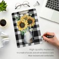 thumbnail image 4 of FMSHPON Yellow Sunflower Blackwhite Lattice Clipboard Hardboard Wood Nursing Clip Board and Pull for Standard A4 Letter 13x9 inches, 4 of 7