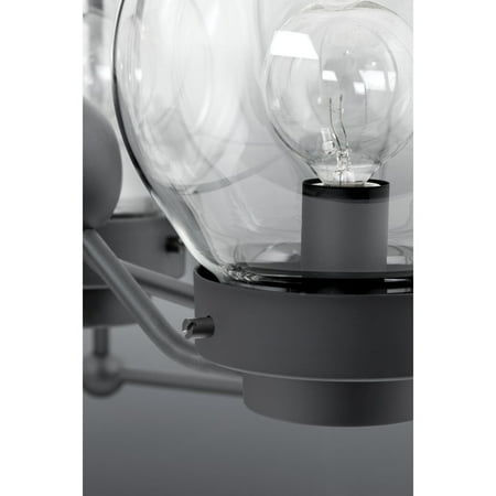 

Spatial Collection One-Light Matte Black Clear Glass Global Bath Vanity Light