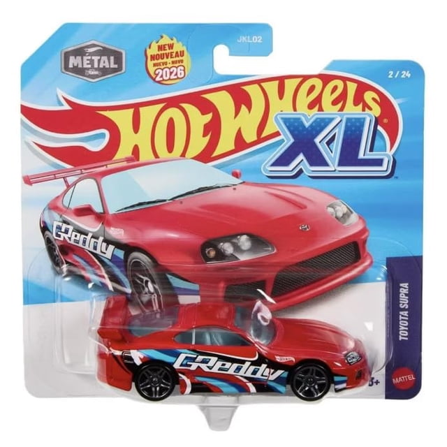 Vehículo de juguete Hot Wheels XL Toyota Supra a escala 1:43 fundido a presión