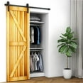 thumbnail image 3 of 4-10FT Track Sliding Barn Door Hardware Kit Heavy Duty For Single Wood Door (J Shape) ,Easy Install, 3 of 6
