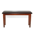 thumbnail image 3 of Dining Living Bench Chair Rich Padded Seat, Dark Walnut, 3 of 5