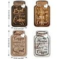 thumbnail image 2 of PH 4pcs Wood Coffee Sign Jar Wall Hanging Plaque Farmhouse Coffee Decor Wall Sign Vintage Coffee Bar Decor Sign Board Sign for Home Kitchen Coffee Shop Office Table Bar Cafe Decoration colorful, 2 of 7