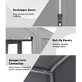 thumbnail image 2 of 2 Pcs Zipper Doors Portable Carport Windproof Heavy-Duty Garage Top Tent Shelter Tarp, 13' x 20' - 13' x 25' (Doors ONLY), Gray, 2 of 5
