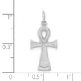thumbnail image 2 of FJC Finejewelers 10 kt White Gold Themed Solid Flat-Backed Ankh/Egyptian Cross Charm 27 mm x 11.7 mm, 2 of 4