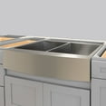 thumbnail image 2 of Modern Curved Farmhouse Full Apron Kitchen Sink 36”W x 21”L x 10”D, 2 of 3