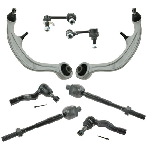 TRQ 8 pc steering & Suspension Kit Control Arms Tie Rods Sway Bar End Links New PSA85754 Fits select: 2003-2007 INFINITI G35, 2003-2009 NISSAN 350Z