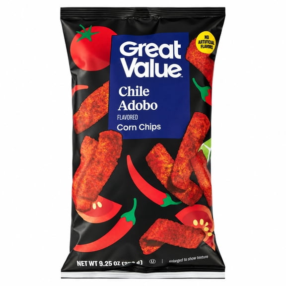 Great Value Chile Adobo Corn Chips, 9.25 oz Bag