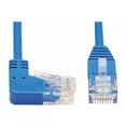 thumbnail image 2 of Tripp Lite Cat6 Ethernet Cable Right Angled UTP Slim Molded M/M Blue 10ft, 2 of 4