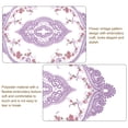 thumbnail image 3 of Uxcell 2Pack 12x17-in Retro Lace Placemat Oval French Crochet Doilies Coasters Morado Oscuro, 3 of 7