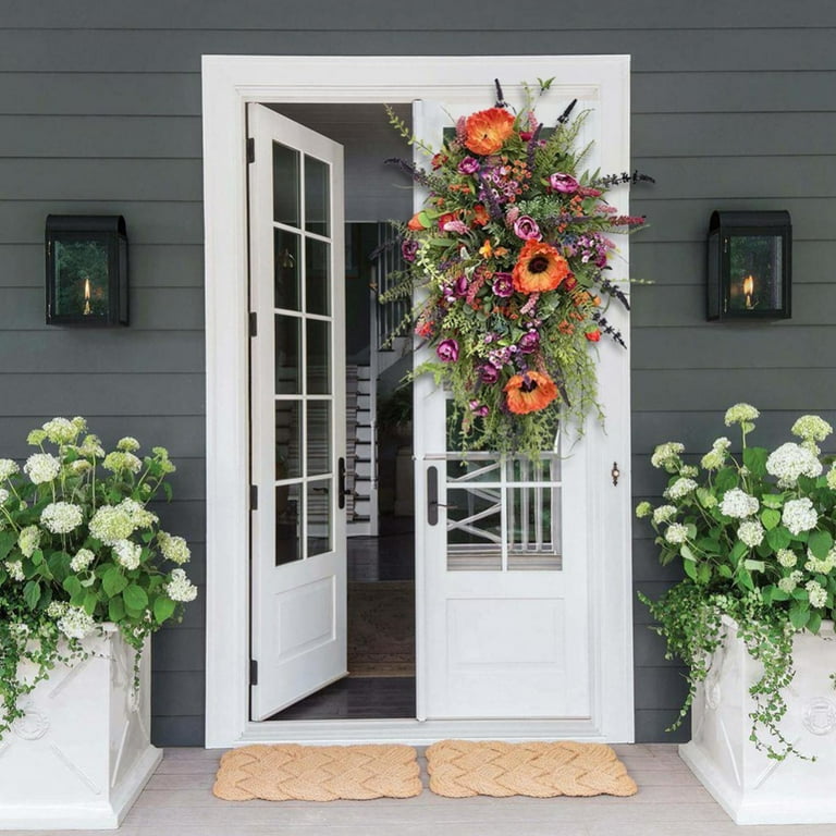  MIXAROLA Farmhouse Colorful Cottage Spring Door Wreath