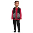 thumbnail image 4 of Athletic Works Toddler Boy’s Fleece Vest, Long Sleeve Top, and Pants, 3-Piece Set, Sizes 12M-5T, 4 of 5