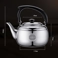 thumbnail image 3 of Stainless Steel Tea Kettle Stovetop Teapot Coffee Boiler 1L, 3 of 8