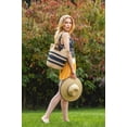 thumbnail image 3 of Women's Striped Woven Jute Beach Tote Bag with Double Handle, 3 of 4
