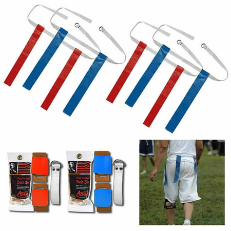 2 Pk Flag Football Belt Set Adjustable Kids Adult Fun Game Belt Foot Ball Kit