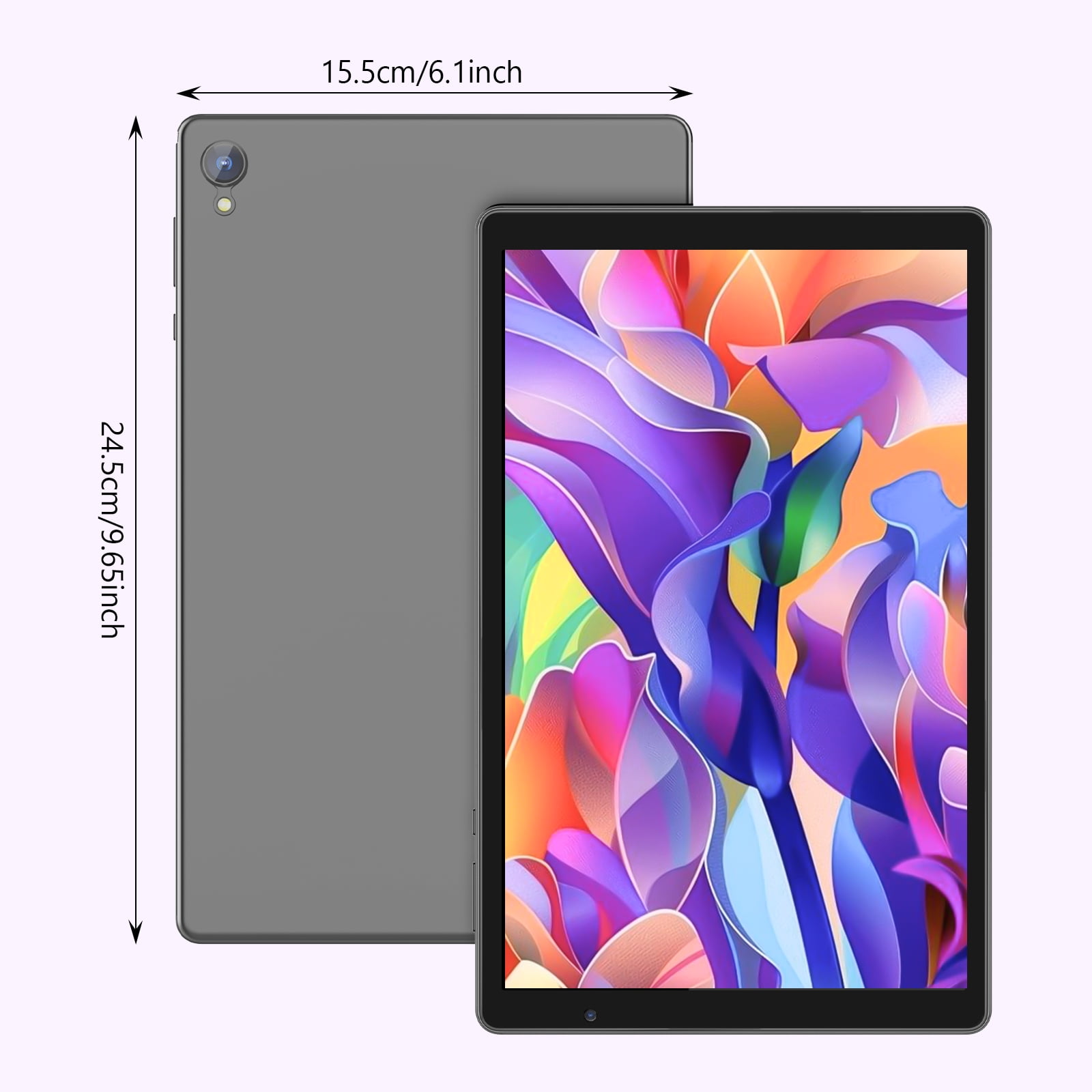 10 inch Android 14 Tablet，Android Tablets Quad Core Processor,4GB+32GB+1TB Expandable Tablet Computer,1280*800 IPS Screen,6000mAh Battery,WiFi - Gray