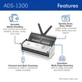 thumbnail image 6 of Brother ADS-1300 Compact Color Desktop Scanner, up to 30ppm, Single Pass Double-Sided Scanning, 6 of 6