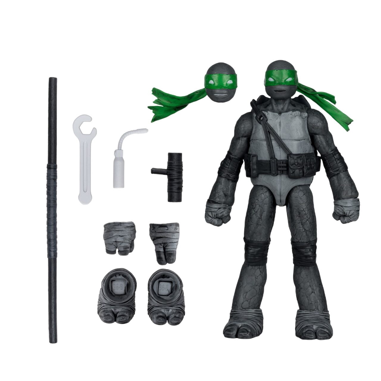 Teenage Mutant Ninja Turtles (Page Punchers) Donatello (Black, White & Green) 5" Action Figure w/Comic - McFarlane Toys