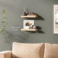 thumbnail image 6 of Ballucci 16" Floating Shelves for Wall, 2-Pack with Invisible Brackets, 6" Deep, Natural Oak, 6 of 7