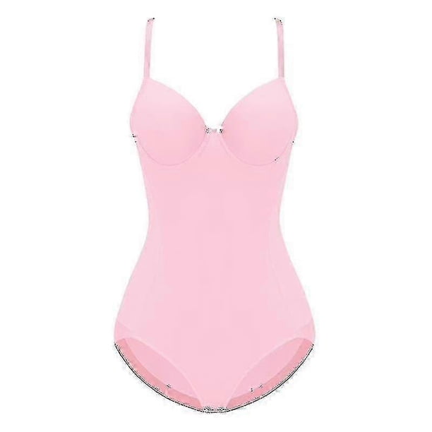 Pink One-piece Shapewear, Slimming Body Lingerie Shape Tight Tummy Control Crotch