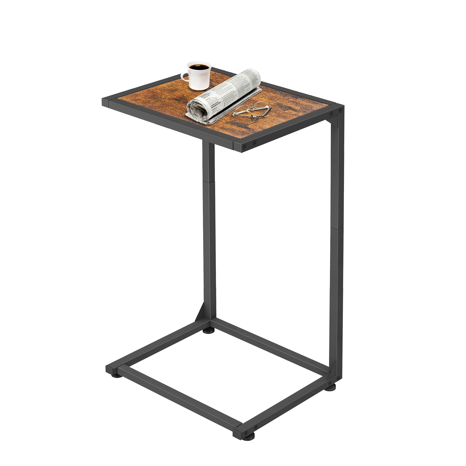 C End Table, Sofa Slide Sofa Table, TV Tray Snack Table, Small Side Table, Suitable for Small Space, Living Room, Brow