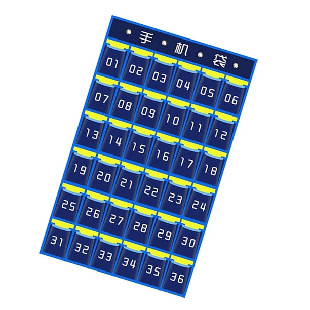 Bewildely Gráfico de bolsillo numerado Suministros para la escuela en el hogar Bolsas de almacenamiento de decoración para el aula para Almacenamiento y organización del hogar No.01