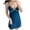 Blue, variant on ZyeKqe Womens Nightgown Lace Deep V Neck Chemise Lingerie Sleeveless Spaghetti Strap Sleepwear Loungewear