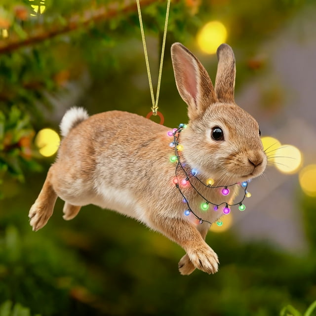 Christmas Animals Print Acrylic Hanging Christmas Gifts For Family Colleagues Christmas Tree Decoration