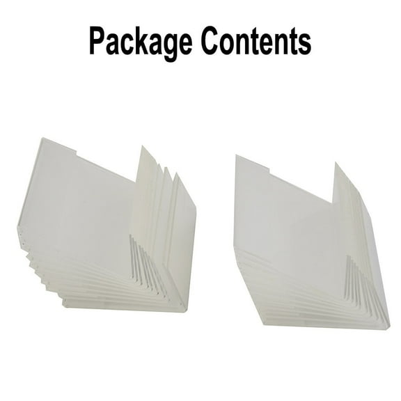 20Pcs Clear Sign Display Holder, 2.3*3.5 Inch Horizontal Slanted L-Shape Plastic Name Card Tag Label Counter Top Stand