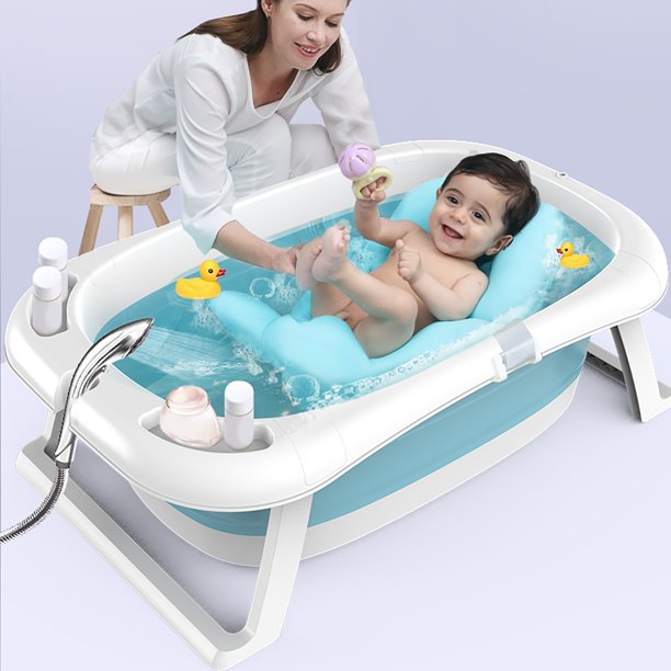 33x20x10 inch Portable Washing Tub, Folding Baby Bathtub Newborn