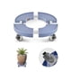 thumbnail image 1 of VEVOR - Carretilla para basura con 4 ruedas bloqueables, capacidad de 200 kg, base redonda con ruedas, ajustable de 38 a 58 cm, resistente, carrito para plantas, carrito rodante multifuncional, 1 of 9