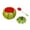 A, variant on Summer Watermelon Ceramic Bowl Set with Spoon, Cute Fruit Shaped Tableware for Desserts Salads, Food Grade Ceramic Serving Bowl with Lid, Fun Household Tableware