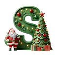 thumbnail image 2 of Home Decor Christmas Decoration Christmas Decorations Santa Figure Christmas Pendant 2D Acrylic 26 Letters Pendant Christmas Tree Decoration Christmas Decoration Figures, 2 of 4