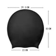 thumbnail image 5 of Cheers.US Silicone Swim Cap Tasteless Durable High Swim Caps Elasticity Waterproof Dry Hair Oversized Silicone Swimming Cap Unisex Children Adult Curly Hair Long Hair, 5 of 7