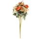 thumbnail image 2 of 5pcsx21 cabezas ramo de flores artificiales de rosa de seda flor seca falsa (naranja), 2 of 5