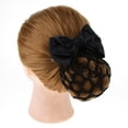 thumbnail image 3 of Cubierta De Bollos Para Mujer Net Snood Bowknot Decoración Barrette Pelo Net Jewelry Sunnimix Redecilla para el cabello, 3 of 7