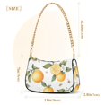 thumbnail image 3 of FORMRS Womens Shoulder Bag with Chain Strap Clutch Purse Cute Tote Handbag, White Watercolor Oranges, 3 of 7