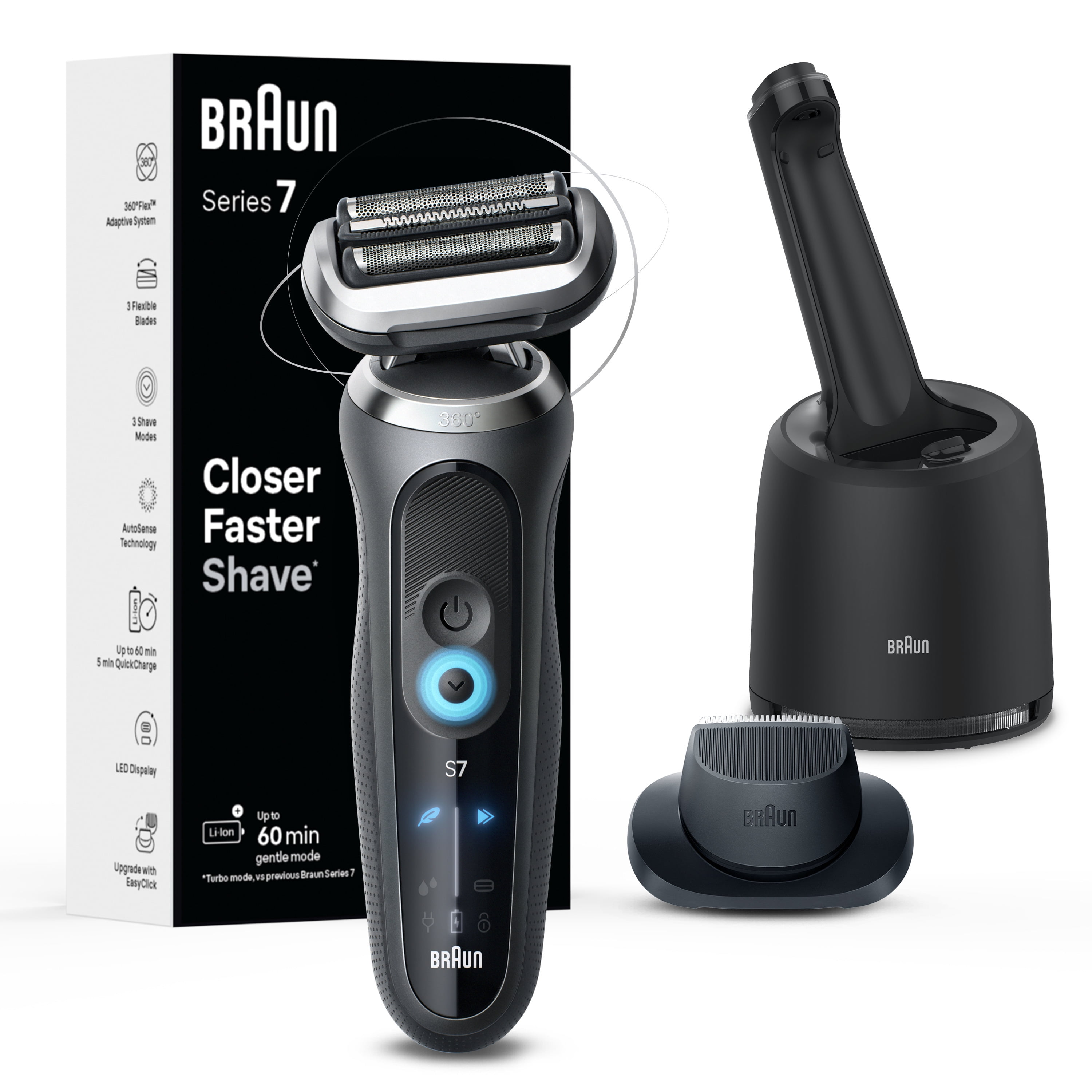 Braun Series 8 8453cc Electric Shaver for Men, 3+1 Head with Braun Series 8 8453cc Electric Shaver for Men, 3+1 Head with