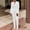 White plus size blazer pants set a1, variant on Women's Plus Size 2 Piece Set V Neck Long Sleeve Blazer Wide Leg Pants Casual Work Business Outfit Solid Elegant Matching Lounge Suits Travel Airport Clothes, Yellow XL