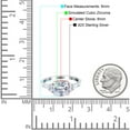 thumbnail image 4 of Simulated Cubic Zirconia Size-9 Cushion Cut Marquise Art Deco Engagement Wedding Bridal Ring 925 Sterling Silver, 4 of 7