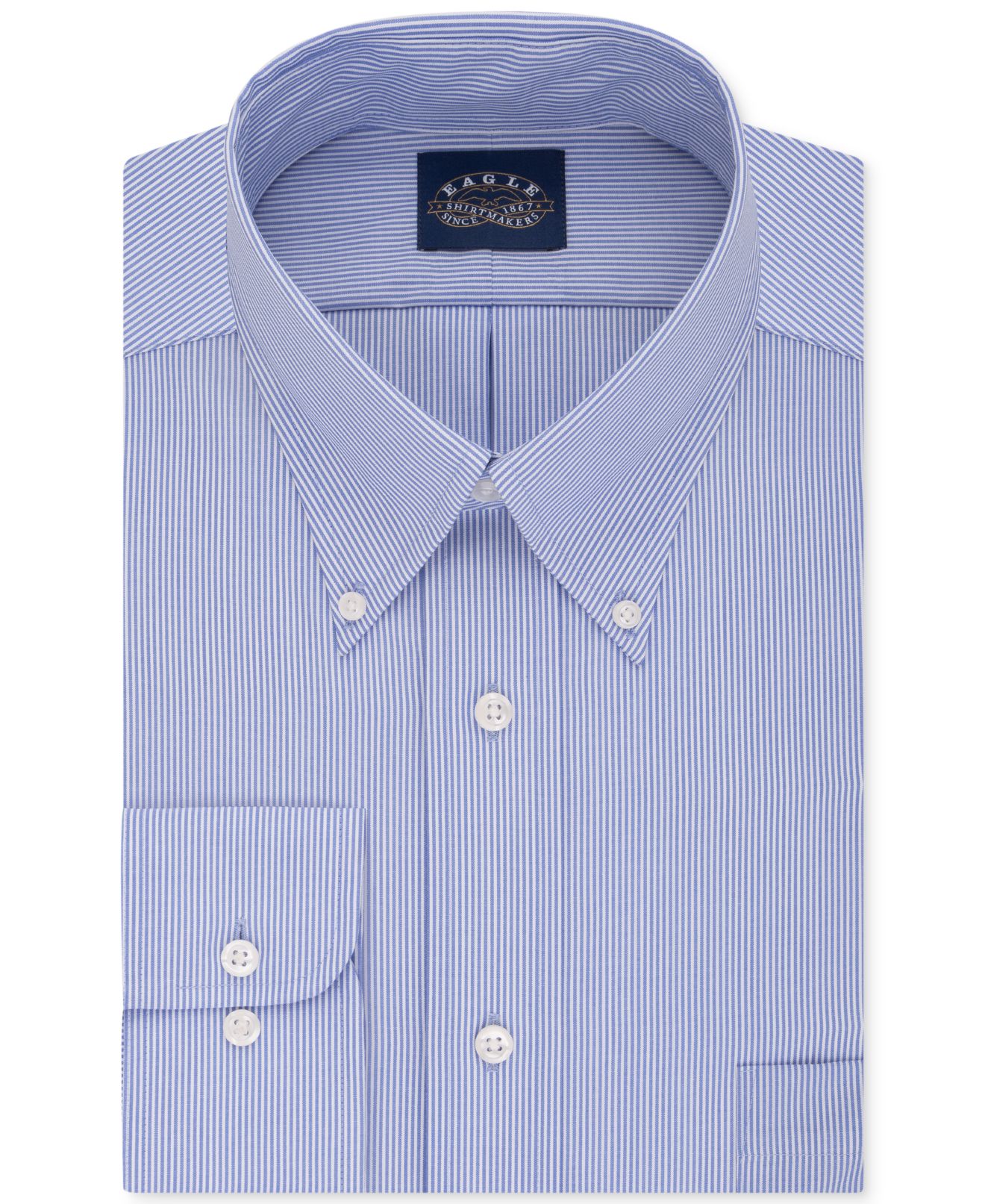 Eagle Mens Dress Shirt Striped Classic 