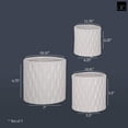 thumbnail image 5 of Urban Trends Collection 45953 Ceramic Round Pot wth Wide Mouth & Embossed Wave Body, Matte Silver - Set of 3, 5 of 5
