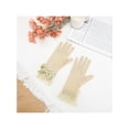 thumbnail image 5 of INSPIRE CHIC Women's Short Lace Gloves with Bow for Women Polka Dots Mesh Gloves for Wedding Tea Party One Size Apricot, 5 of 6