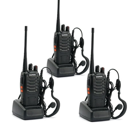 Ktaxon 3 Pcs Baofeng BF-888S UHF 400-470Mhz Handheld Walkie Talkie Radios 888S