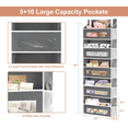 thumbnail image 3 of Over the Door Storage Organizer, 5 shelf Hanging Organizer with 5 Large Capacity Pockets, Anti Tilt 44 lb Load Behind Door Storage for Bedroom, Bathroom, Pantry, Nursery, Behind Door Storage, 3 of 7