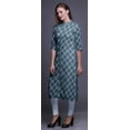 thumbnail image 2 of Bimba Printed Button Down Straight Tunic Dresses For Women Kurti X-Large, 2 of 6