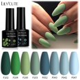 thumbnail image 2 of LILYCUTE 7ML Esmalte De Gel De Uñas Efecto Mate Color Verde Soak Off UV Arte Gris Azul Nude Básico, 2 of 4