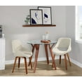 thumbnail image 2 of LumiSource Brown Folia Round Fabrico Dining Set - 3 Piece, 2 of 5