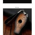 thumbnail image 1 of Dobrev Genuine Leather Cover Case Fob Remote Protector KeyChain Skin Holder Keyless Entry for Mercedes Benz C E S G M R SL Class Smart Key   brown, 1 of 1